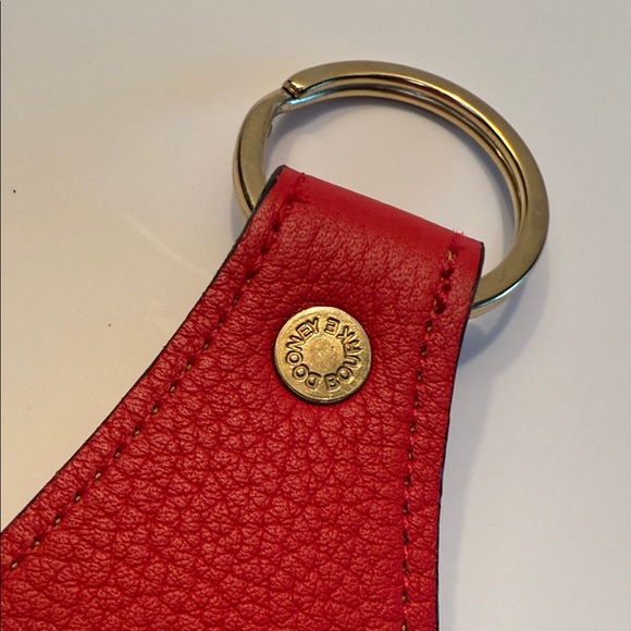 AUTUMN RED Dooney & Bourke Leather Keychain Key Fob - Picture 8 of 8